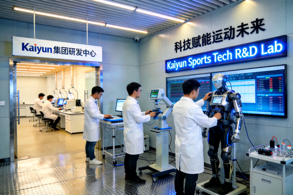 Kaiyun集团现代化研发中心 - 工程师在实验室进行体育科技产品研发和测试